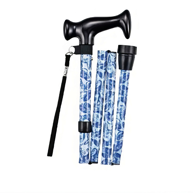 TN-132 Трость NOVA (складная, с ремешком, с рисунком)